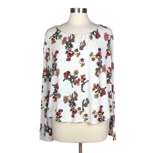 Cloud Chaser Floral Top with Keyhole Opening